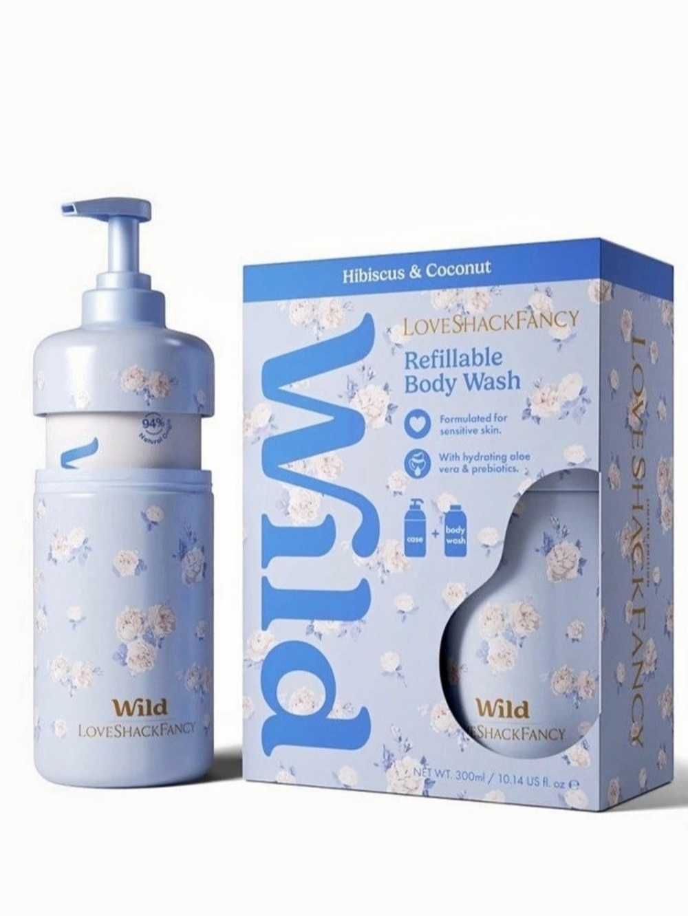 Wild x LoveShackFancy - Hibiscus & Coconut - Body Wash - Starter Pack (NIB)